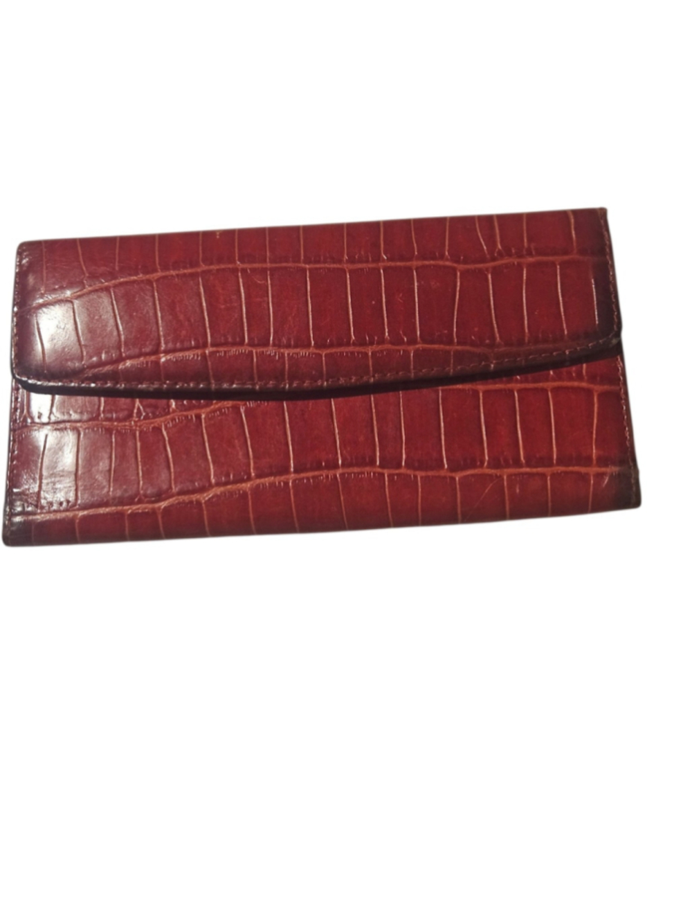 Red Wilson Leather Crocodile Embossed Faux Leather Wallet.⁸